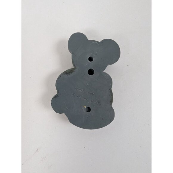 Homco 2 1/2" Teddy Bear Wall Plaques 3 Piece Blue & Gold Antiqued Finish #7505 - Picture 5 of 8